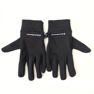 Black Diamond Mens XL Black Fleece Liner Gloves Touchscreen Compatible Ski Hike